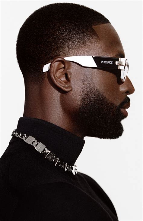 dwyane wade versace eyeglasses|Dwyane Wade flip up glasses.